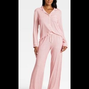 Auden Blush and White Striped Pajama Set